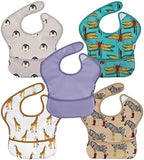 Waterproof Baby Bibs, 5 Pack Feeding Bibs by SoarwgKids