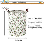 NTAOHAMPER Large Round Canvas Linen Laundry Hamper, Waterproof Storage Bin - Image 5