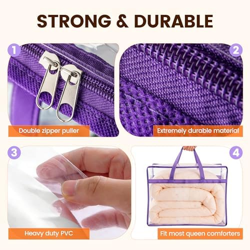 6 Pack 40L Clear Storage Bags - Image 3
