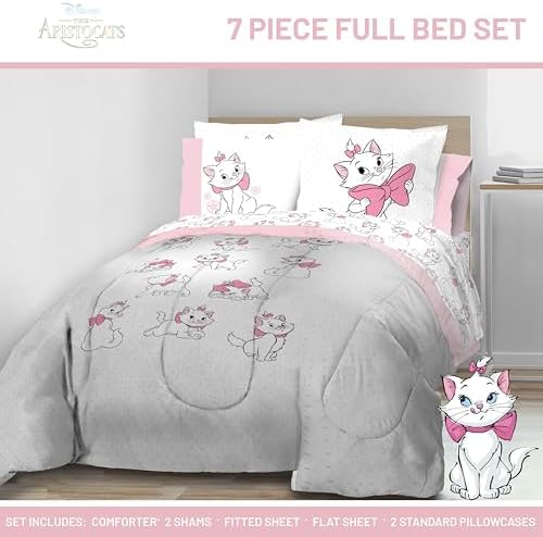 Disney Aristocats Marie Full Comforter Set 7 Piece Kids Bedding - Image 2