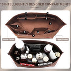 Doxo Purse Organizer Insert for Handbags & Base Shaper 2pc Set, Felt Neverfull - Image 4