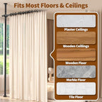 Room Divider for Room Separation, 4-10ft 28-209inch Adjustable Temporary - Image 4
