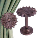 The Metal Magician Wall Mounted Floral Curtain Holdbacks by The+Metal+Magician