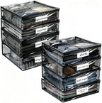 Plastic Storage Bags with Easy-Glide Zipper, Durable Clear Vinyl Zippered by Kikerike