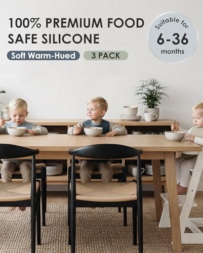 Tiny Marvels Silicone Baby Bibs Set of 3, BPA-Free Waterproof Feeding Bib - Image 2