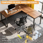 Azadx Tempered Glass Chair Mat for Carpet 32" x 48" Heavy Duty Chair Mat - Image 6