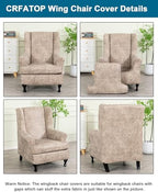 CRFATOP Wingback Chair Covers Stretch Armchair Slipcovers - Image 3