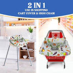PILLANI Shopping Cart Cover for Baby, High Chair Cover for Restaurant Seat - Image 4