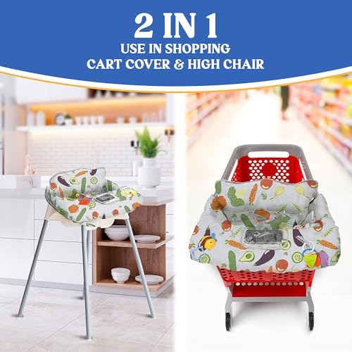 PILLANI Shopping Cart Cover for Baby, High Chair Cover for Restaurant Seat - Image 4