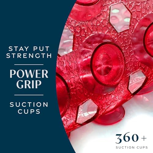 SlipX Solutions 39"x16" Power Grip Non Slip Bathtub Shower Mat - Image 2
