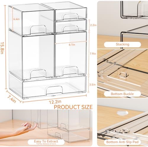 Yieach 6 Set Clear Baby Bottle Organizer - Image 3