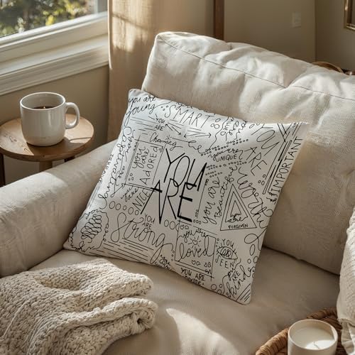 Quote You are Throw Pillow Cover, Inspirational Quotes Positive Saying Quotes - Image 2