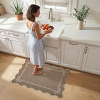 Garvee Scalloped Bow Rug Washable 2x3 Area Rug - Image 4