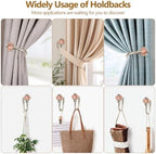 USFOOK Rose Gold Curtain Holdbacks, Decorative Drapery Tiebacks, 1 Pair - Image 5