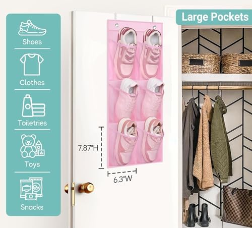 KIMBORA 2 Packs Narrow Kids Over the Door/Wall Shoe Organizer Small Baby - Image 3