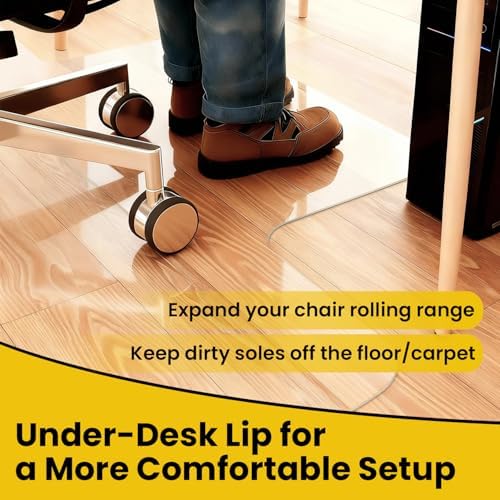 VASUHOME Tempered Glass Chair Mat - Image 3