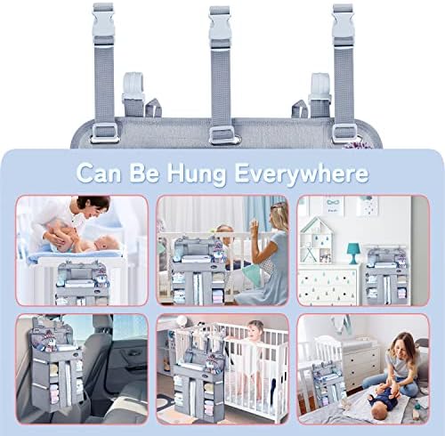 HHZ XL Hanging Diaper Caddy Organizer –Sturdy and Durable Baby Organizer – - Image 5