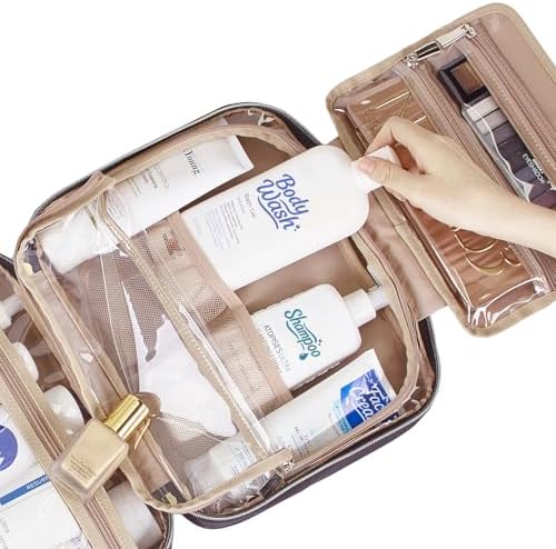 NISHEL Travel Toiletry Bag for women, Portable Hanging makeup Organizer - Image 5
