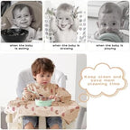 Vicloon Coverall Baby Feeding Bib, Weaning Bib Attaches to Highchair and Table - Image 4
