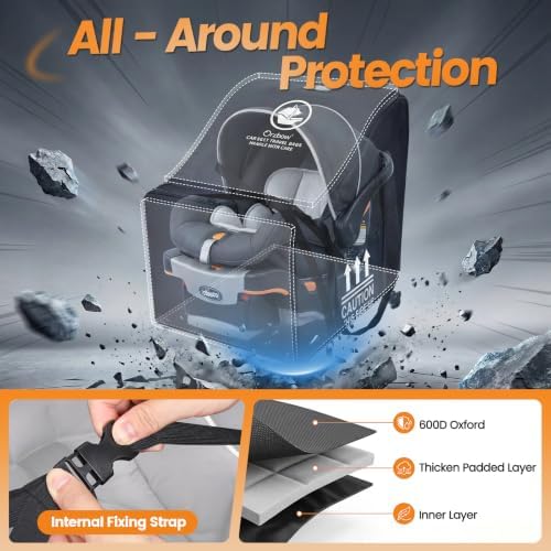 Orzbow Padded Car Seat Bag Fit Carseat and Anti-Rebound Base - Image 2