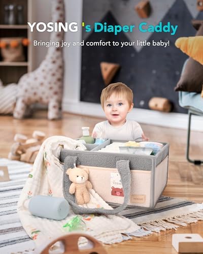 YOSING Diaper Caddy Organizer for Changing Table, Newborn Caddy for Car Travel - Image 5