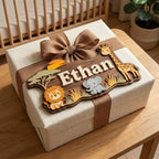 Personalized Safari Nursery Name Sign, Custom Jungle Animal Wall Decor - Image 4