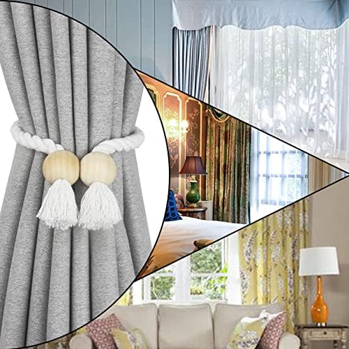 Magnetic Curtain Tiebacks Decorative Tie Back Drapes Holdbacks Nieffeiy - Image 6