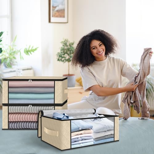 HomeHacks 6-Pack Clothes Organizer Storage Bags, 35L Storage Bins - Image 7