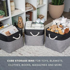 OrganiHaus 11x11 Cube Storage Bins, Rope Handles - Image 5