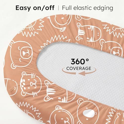 Baby Bassinet Sheets, 3 Pack Fitted Bassinet Mattress Sheets, Compatible - Image 5