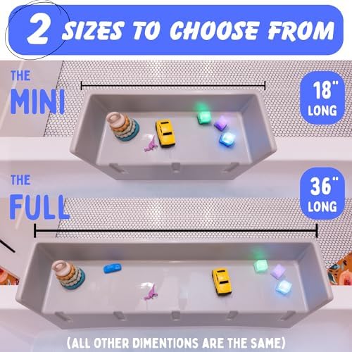 Tub Topper Kids Bathtub Splash Guard, Shelf & Toddler Bath Toy Tray - Image 3