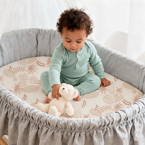 Baby Bassinet Sheets Girl Boy, 3 Pack Fitted Bassinet Sheet - Image 4