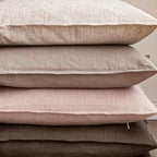 Foindtower Linen Solid Decorative Throw Pillow Covers 24x24 Inch Light Pink - Image 5