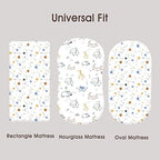 PHF 100% Cotton Bassinet Sheets 2 Pack, Soft Breathable Comfortable Cradle - Image 3