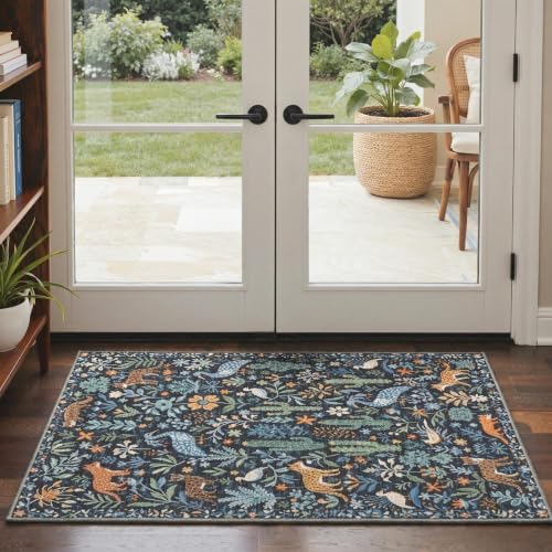 BESBLEE 2X3 Washable Area Rug for Entrance, Animal Doormat Non Slip by BESBLEE