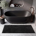 GRANNY SAYS Black Bathroom Runner Rug 59" x 24", Soft Microfiber Bath Mat by GRANNYSAYS