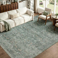 JOLLYVOGUE 6x9 Area Rugs for Living Room, Washable Rug, Moss Green by JOLLYVOGUE
