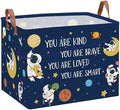 Space Room Decor Kid Storage Box, Boys Astronaut Planets Stars Organizer Toy by XHWZOF