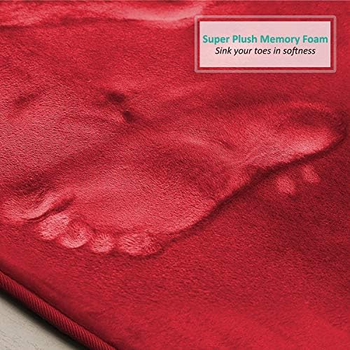 Clara Clark 2 Piece Bathroom Rugs, Velvet Memory Foam Bath Mat Set, Non-Slip - Image 6