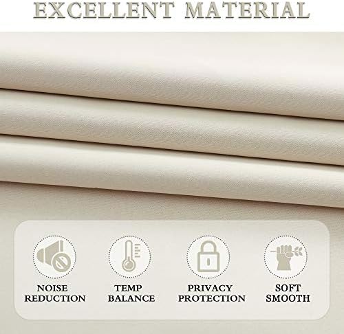 DONREN 2 Pcs Cream Beige Curtain Valances - Image 3