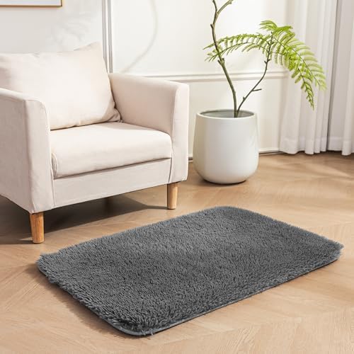 Amazon Basics Fluffy Washable Area Rug, Bedside Shaggy Carpet - Image 2