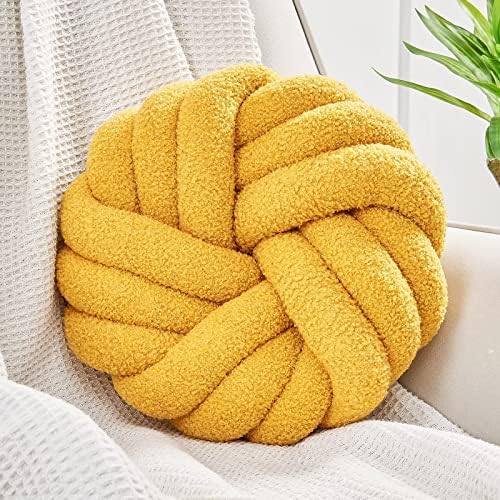 Uvvyui Knot Pillows, 14 Inch Decorative Throw Pillows Round Pillows Cushion by Uvvyui