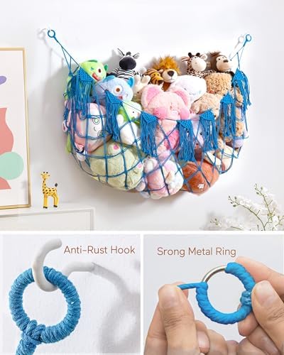 Boho Stuffed Animal Hammock, Corner or Falt Wall Hanging - Image 2