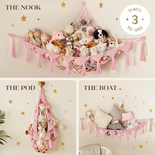 TIDYTEDS Stuffed Animal Hammock Corner | Sturdy Handcrafted Stuffed Animal Net - Image 2