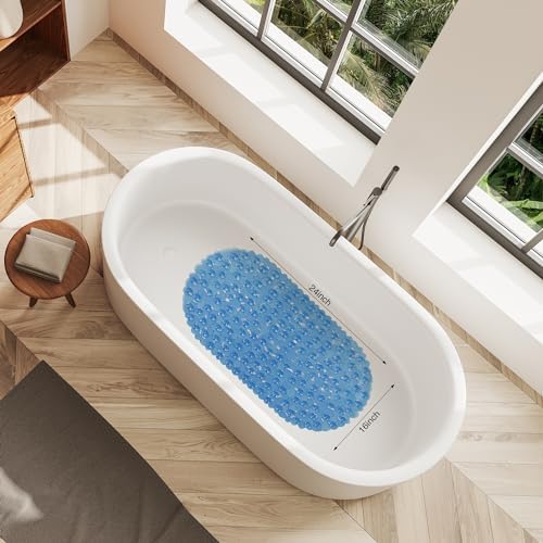 Vannokor Bathtub Mats for Bathroom 27x14 Inch, Pebble Bath Mat for Tub Feels - Image 5