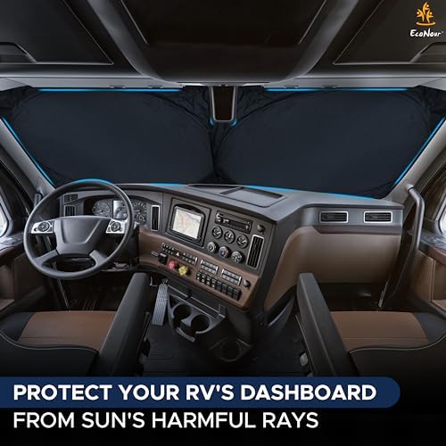 EcoNour RV Windshield Sun Shade, Foldable Cover - Image 2