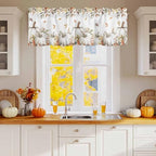 Vandarllin Fall Floral Leaves Kitchen Curtains Valances - Image 2