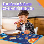 6 Pack Placemats for Kids, Non-Slip Washable, Reusable Alphabet, Shape & Color - Image 6