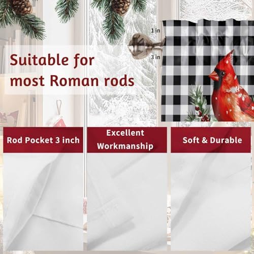 Vandarllin Christmas Kitchen Curtains Valances - Image 7