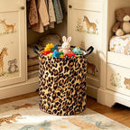 Kids Laundry Basket, Leopard pattern hamper, Nursery Hampers, Waterproof - Image 2